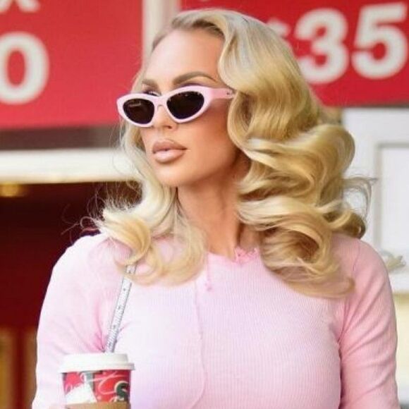 NEW Balenciaga BB0207S 004 BARBIE Pink Brown Cat Eye Women Sunglasses main image 7